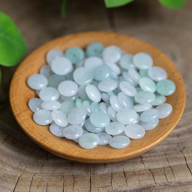 Women'S Fashion Jewellery - 10 stuks natuurlijke smaragd witte jade