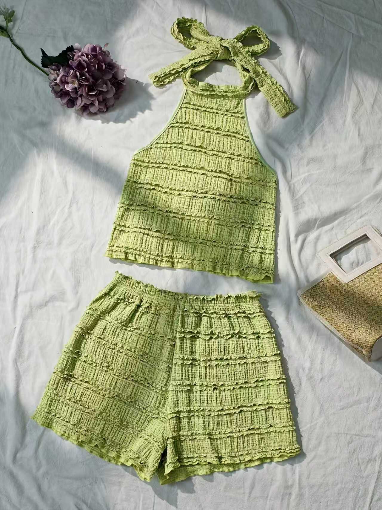 Lace Trim Cami - Zomerse Europese en Amerikaanse vakantiestijl cami