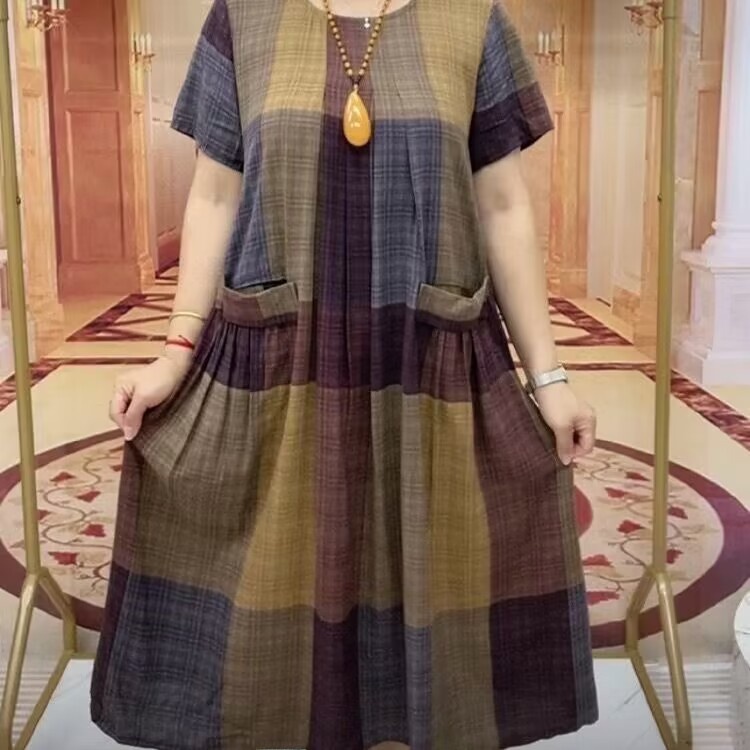 Women Fashion Over The Years - Zomerjurk van katoen en linnen met
