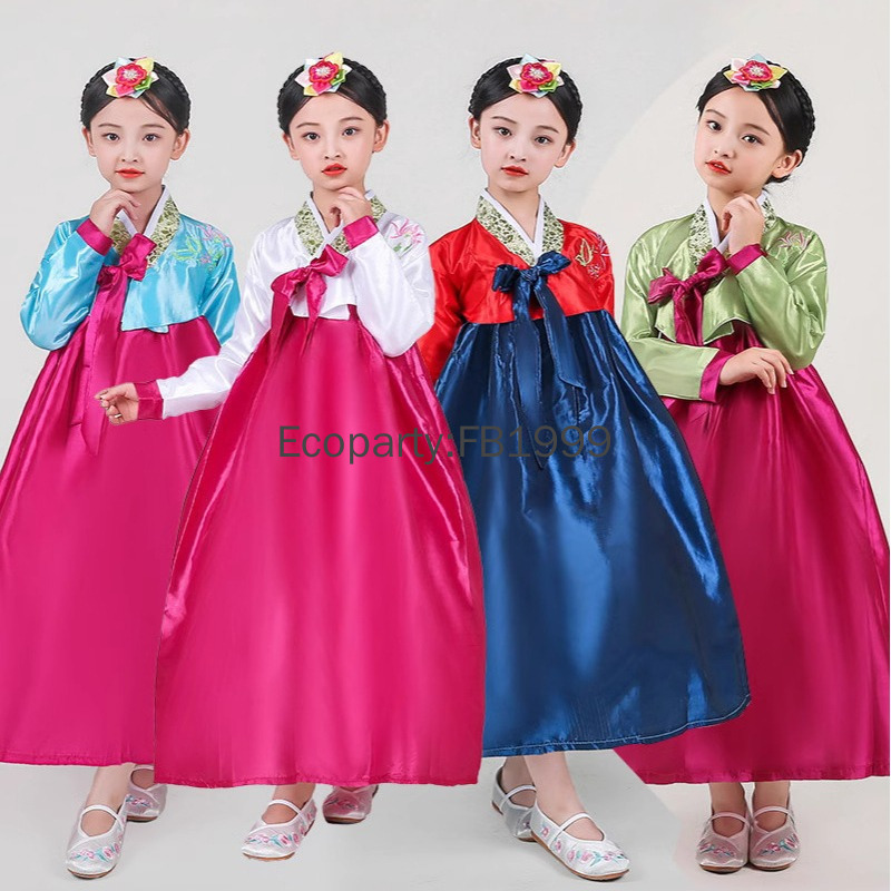Women'S Fashion Korea - 4-kleuren meisjes Hanbok-jurk Koreaanse traditionele oude