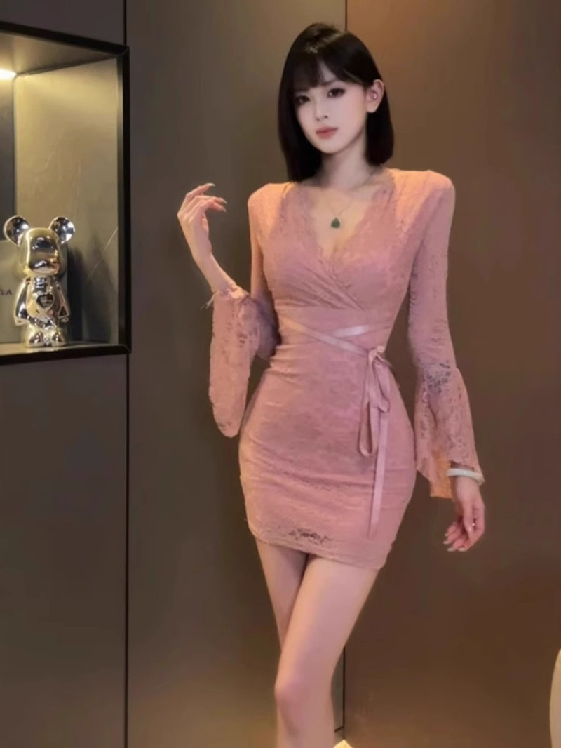 Women Fashion Dress Names - Sexy Kant Bell Mouw Jurk vrouwen