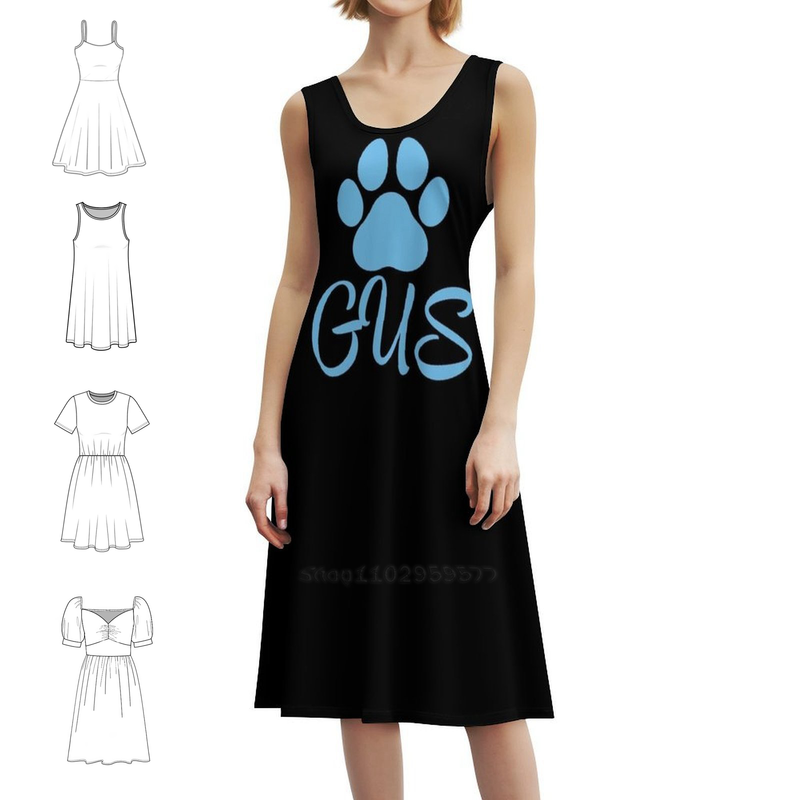 Blauwe hond naam Gus Boho chiq - Women Fashion Dress Names recensie en prijs