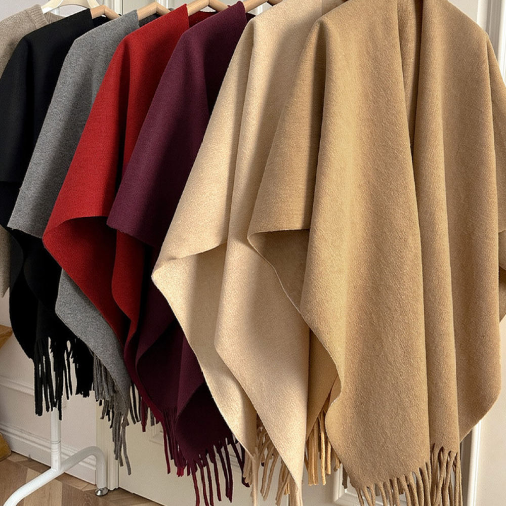 Verdikte wollen cape-sjaal voo - Women Fashion Photoshoot recensie en prijs