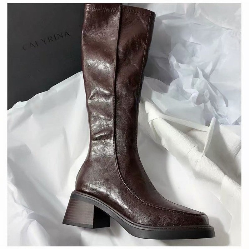 Rondneusige, dikkezolige lange - Women'S Fashion Knee High Boots recensie en prijs
