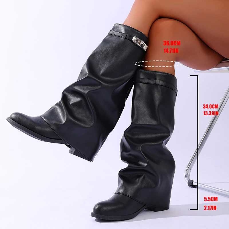 Brand Design Zwart Pu Lederen  - Women'S Fashion Knee High Boots recensie en prijs