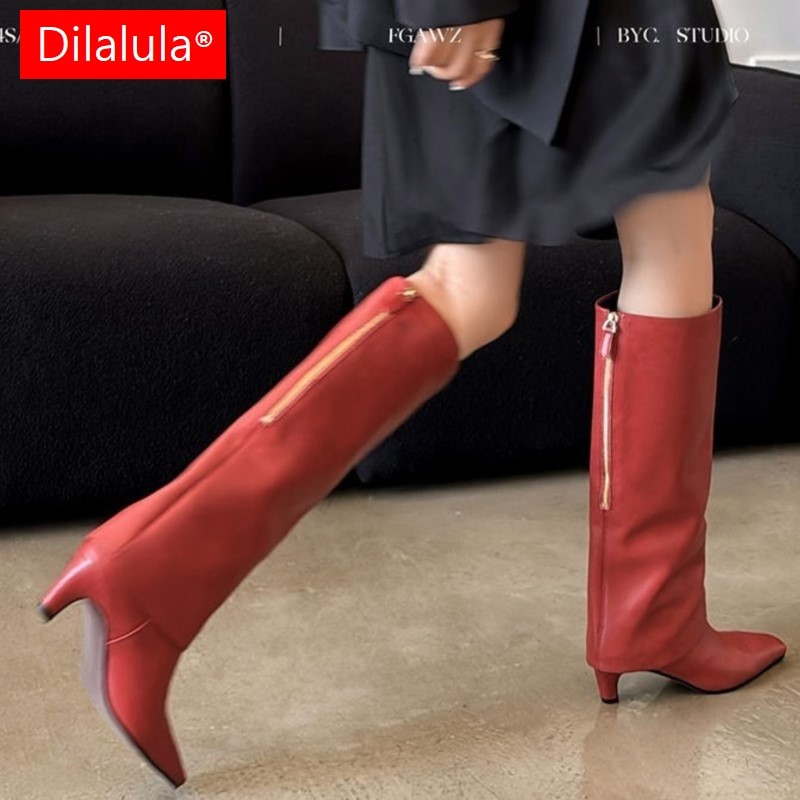 Dilalula 2026 Echte Schapenvac - Women'S Fashion Knee High Boots recensie en prijs