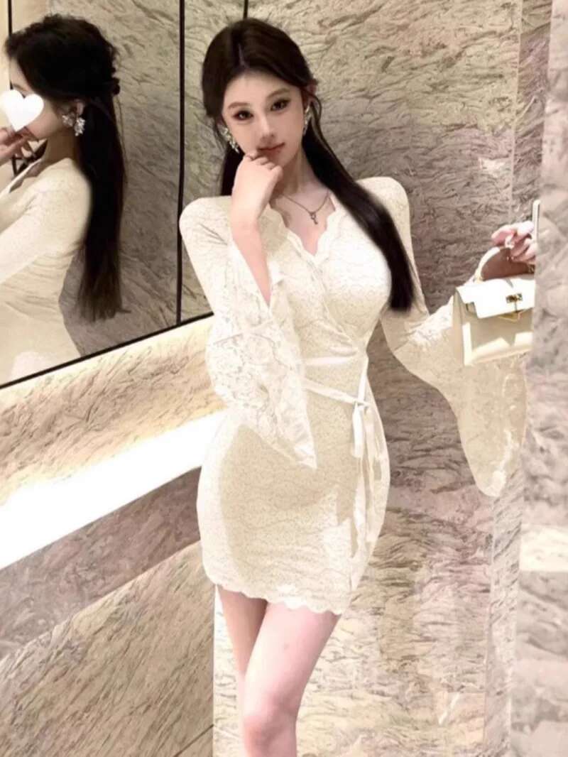 Sexy Kant Bell Mouw Jurk vrouw - Women Fashion Dress Names recensie en prijs